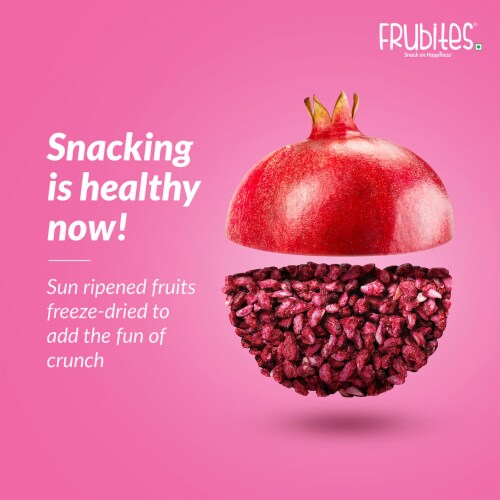 Crunchy Fruit Snacks - Freeze-Dried Pomegranate, Perfect For School Lunches, No Sugar Added Perspective: bottom