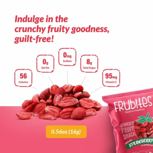 Crunchy Fruit Snacks - Freeze-Dried Strawberry, Perfect For School Lunches,  No Sugar Added Perspective: bottom