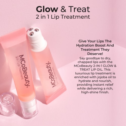 MCoBeauty Glow & Treat 2-in-1 Lip Oil Rich Glass-like Finish - Coconut Perspective: bottom
