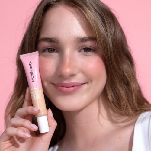 MCoBeauty Super Glow Sheer Tint Serum Foundation - 10-12 Deep Perspective: bottom