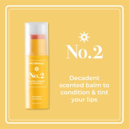 MCoBeauty® Coconut Lip Balm - No. 2 Salted Caramel & Pistachio Perspective: bottom