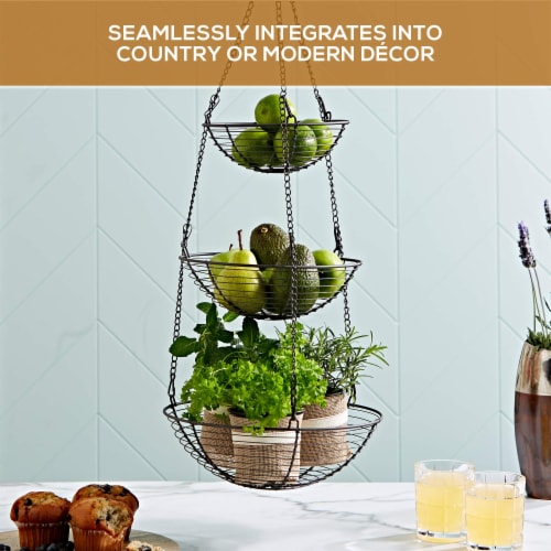 REGAL TRUNK  CO 3 Tier Hanging Fruit Basket Perspective: bottom