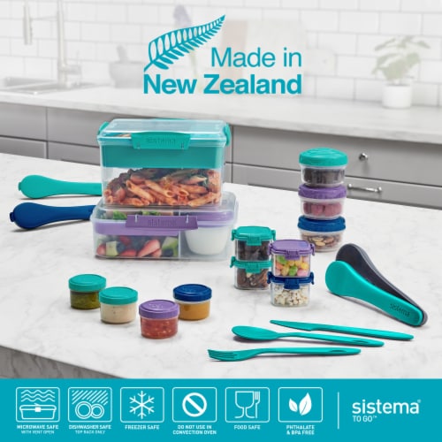Sistema To Go Mini Bites, 130ml., Assorted Colours, 3 Count [21467NW-T] Perspective: bottom