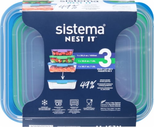 Sistema Nest It Food Containers, 3 pk - Fred Meyer