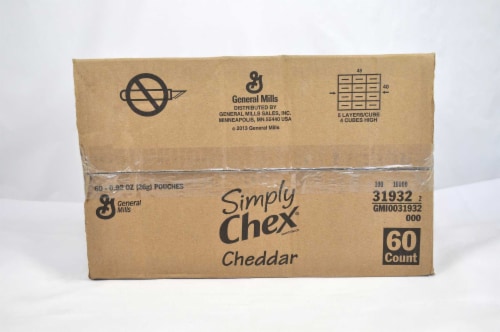 General Mills Simply Chex Cheddar Pieces Cereal Cups Perspective: bottom