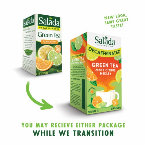 Salada Decaffeinated Citrus Medley Green Tea 20ct - 6 pack Perspective: bottom