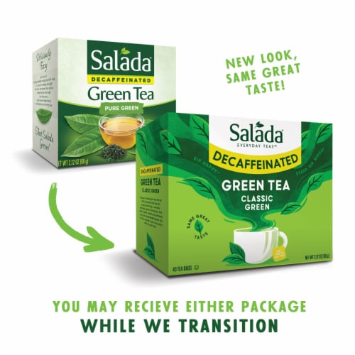 Salada Decaffeinated Pure Green Tea 40ct - 6 pack Perspective: bottom