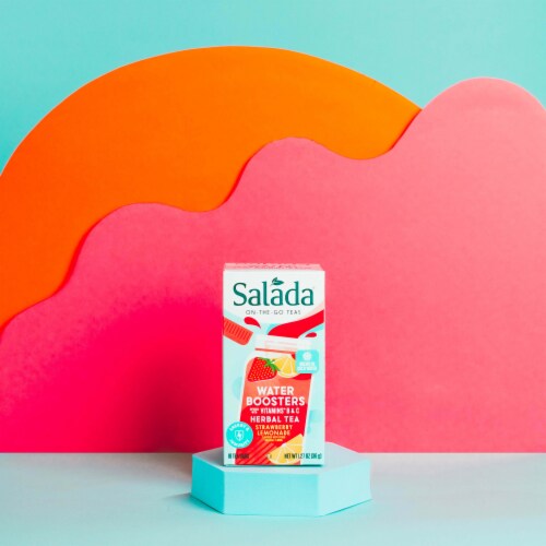Salada Strawberry Lemonade On The Go Water Boosters, Cold Infused Tea,Healthy Water Flavoring Perspective: bottom
