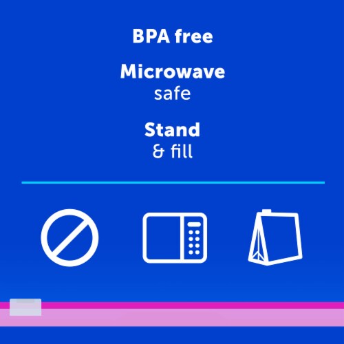 Ziploc® Power Shield® Freezer Gallon Slider Bags Perspective: bottom
