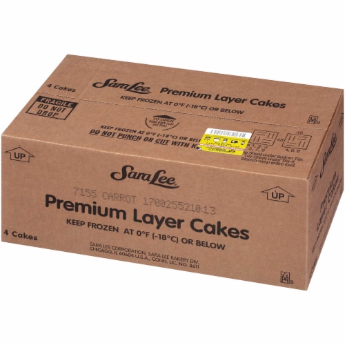 Sara Lee Round Chef Pierre Carrot Premium Butter Cream Layer Cake, 3.687 Pound -- 4 per case Perspective: bottom