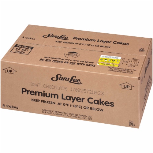 Sara Lee Round Double Chocolate Premium Butter Cream Layer Cake, 3.312 Pound -- 4 per case Perspective: bottom