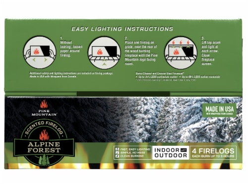 Pine Mountain® Alpine Forest Scented Fire Logs Perspective: bottom