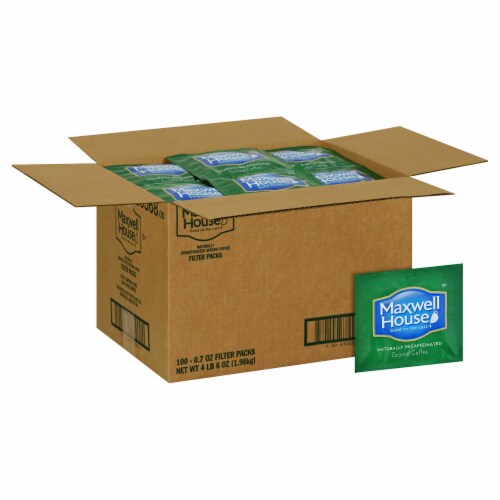 Maxwell House Decaffeinated Coffee,  0.7 oz. In Room Filterpack -- 100 packs per case Perspective: bottom