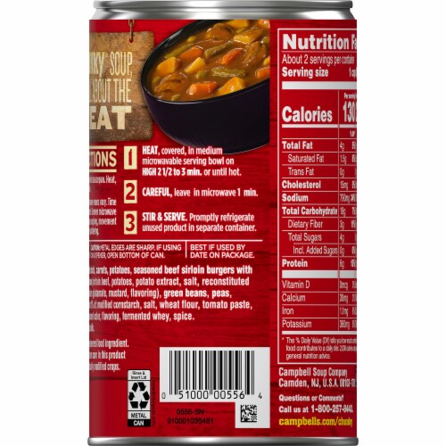 Campbell's Chunky Sirloin Burger with Country Vegetables Soup Case Sale Perspective: bottom