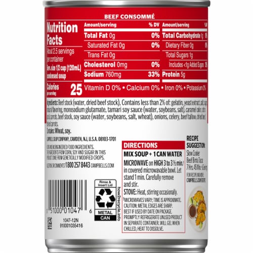 Campbell's Condensed Beef Consomme Perspective: bottom