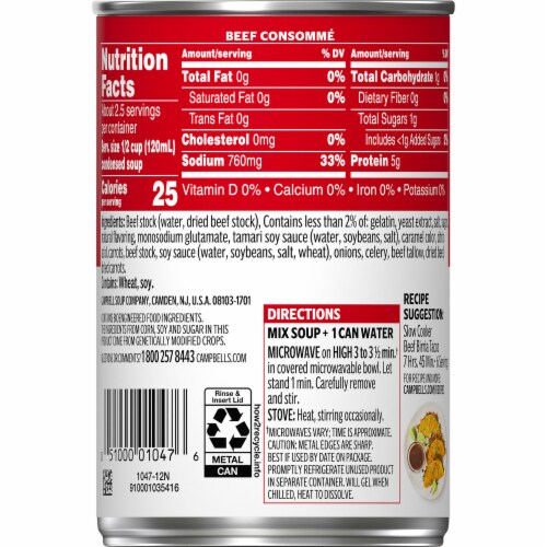 Campbell's® Condensed Beef Consomme Soup Case Sale Perspective: bottom