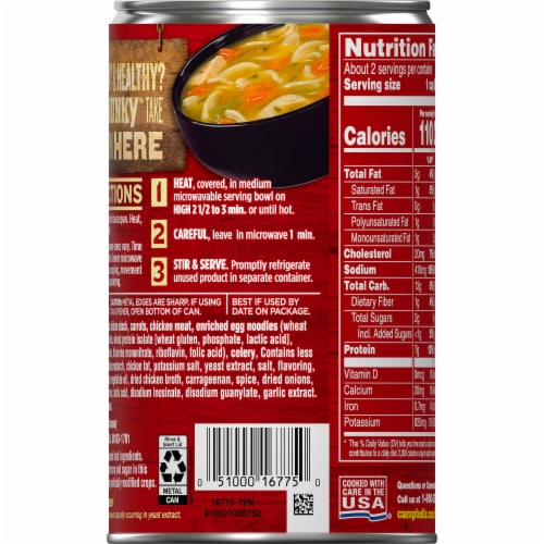 Campbell's Chunky Healthy Request Chicken Noodle Soup Case Lot Sale Perspective: bottom