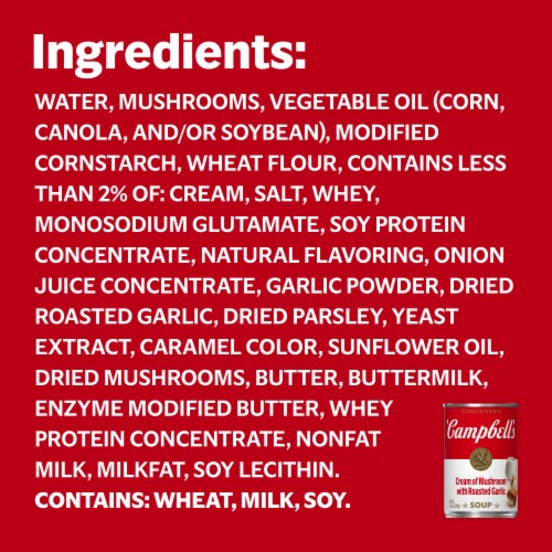 Campbell's® Condensed Cream of Mushroom Soup With Roasted Garlic Case Sale Perspective: bottom