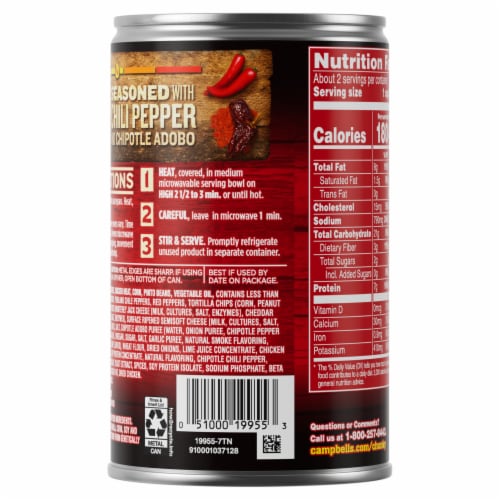 Campbell's® Chunky® Soup Chipotle Chicken Corn Chowder Soup Perspective: bottom