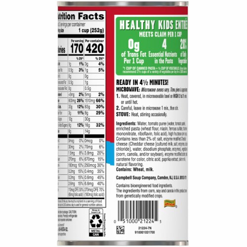 SpaghettiOs® Original Canned Pasta (12 Pack) Perspective: bottom