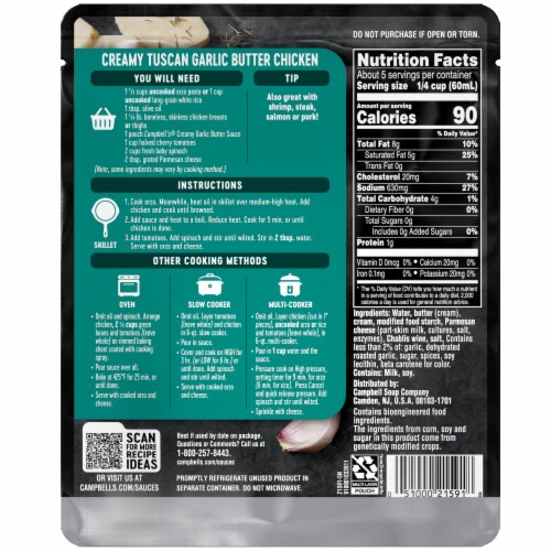Campbell's® Creamy Garlic Butter Chicken Oven Sauce Perspective: bottom