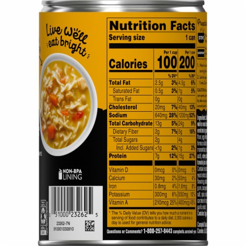 Campbell's Well Yes Chicken Noodle Soup Case Sale Perspective: bottom