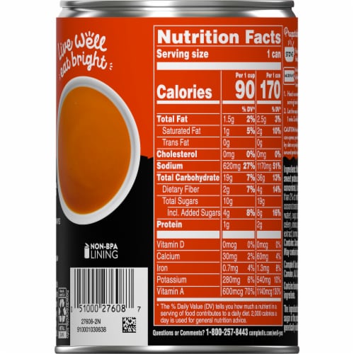 Campbell's® Well Yes® Carrot Ginger Soup Case Sale Perspective: bottom