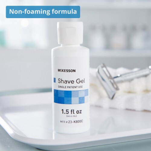 McKesson Shaving Gel 1.5 oz. Flip Top Bottle , 23-K800C, 1 Ct Perspective: bottom