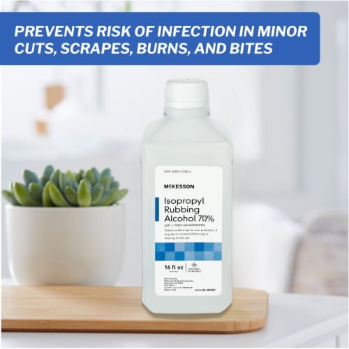 McKesson Antiseptic Isopropyl Alcohol 16 oz. Bottle Topical Liquid 70% Strength , 1 Ct Perspective: bottom