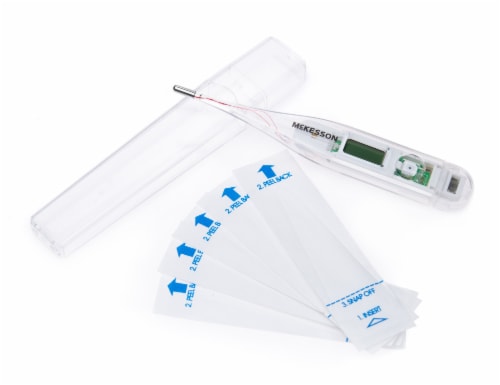 McKesson Oral & Rectal Digital Thermometer Stick Digital Display 16-412GM-00 1 Each Perspective: bottom