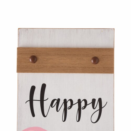 Glitzhome 42 H Wooden HAPPY EASTER Porch Sign Perspective: bottom
