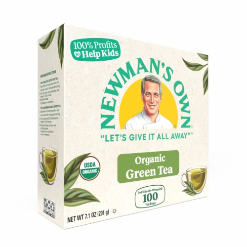 Newman's Own Organic Green Tea, Green Tea with 100 Tea Bags Per Box (Pack of 5) Perspective: bottom