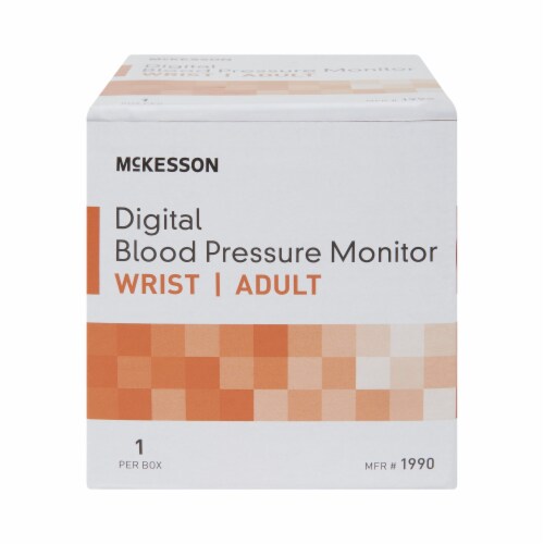 McKesson One Size Fits Most Cuff Wrist Home Automatic Digital Blood Pressure Monitor Perspective: bottom