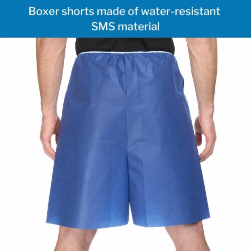 McKesson Adult Disposable Exam Shorts Blue X-Large 100 Ct Perspective: bottom