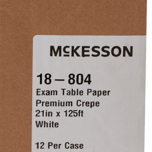 McKesson Table Paper White Crepe 21'' W x 125' L 12 Rolls Perspective: bottom