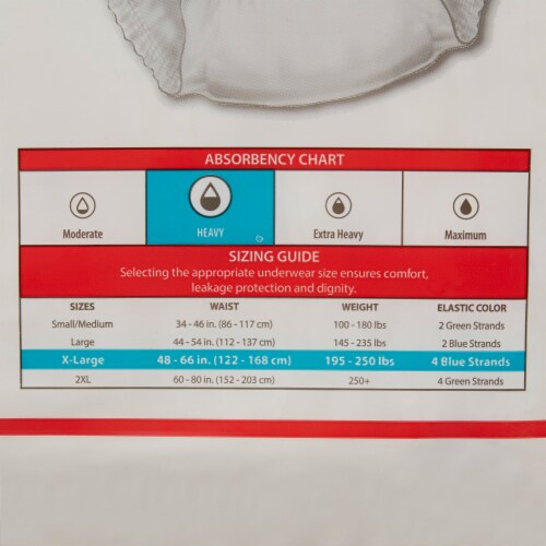 Covidien Disposable Underwear X-Large, Heavy, 100 Ct Perspective: bottom