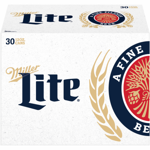 Miller Lite Beer, 30 cans / 12 fl oz - Jay C Food Stores