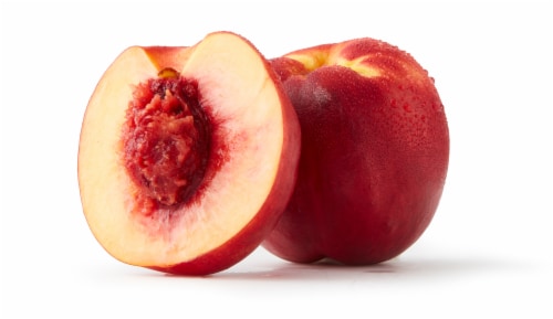 Fresh Yellow Nectarine Perspective: front
