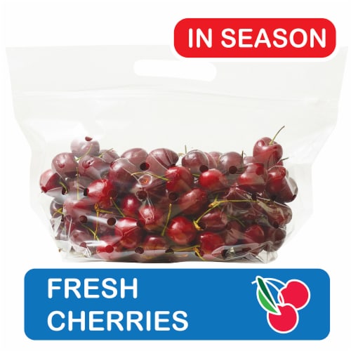 Fresh Red Cherries in Bag - 2.25 lb Perspective: front