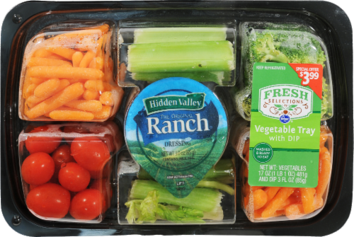 Large Vegetable Tray With Dip Perspective: front