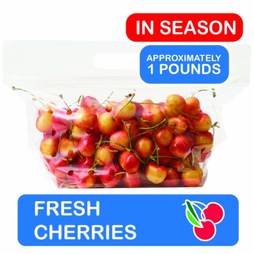 Fresh Rainier Cherries in Bag - 1.33 lb Perspective: front