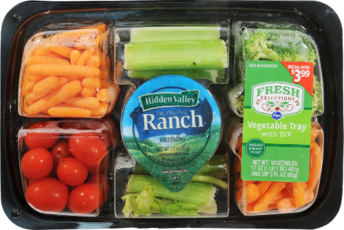 Vegetable Tray With Dip Perspective: front