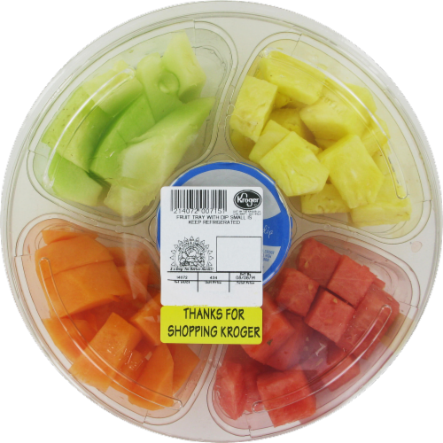 Fruit Tray with Dip Perspective: front