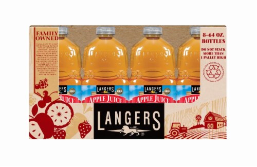 Langers Apple Juice (Case Sale) Perspective: front