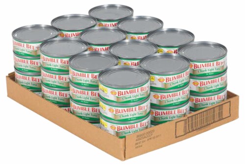Bumble Bee Chunk Light Tuna in Water (Case Sale) Perspective: front