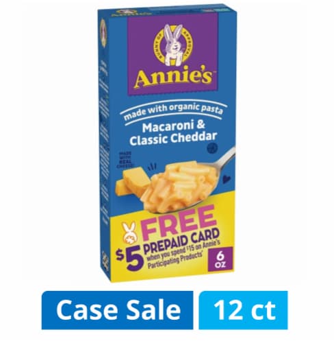 Annie's Classic Cheddar Mac & Cheese Case Sale Perspective: front