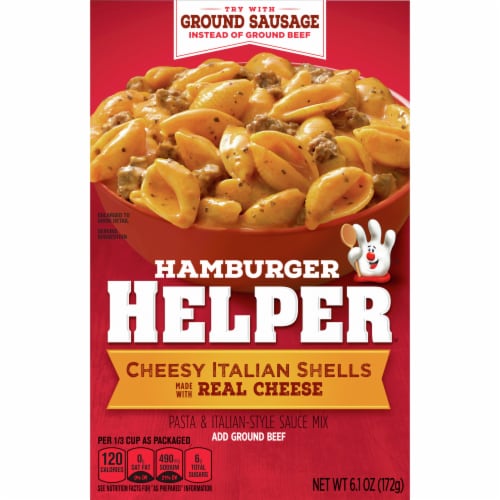 Hamburger Helper™ Cheesy Italian Shells Case Sale Perspective: front