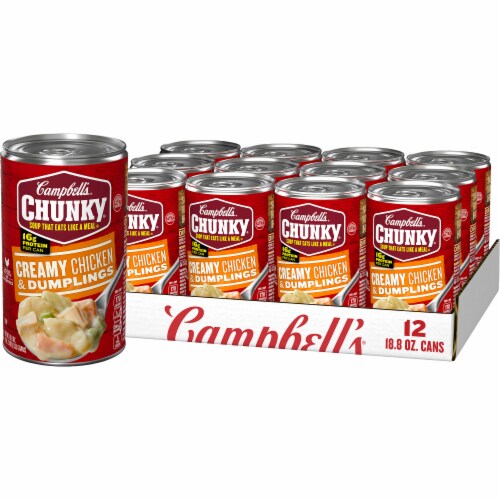 Campbell'® Chunky® Creamy Chicken & Dumplings Soup Case Sale Perspective: front