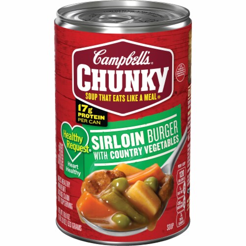 Campbell's® Chunky® Healthy Request® Sirloin Burger with Country Vegetable Soup Case Sale Perspective: front