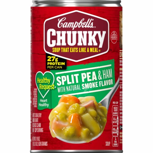 Campbell's® Chunky® Healthy Request® Split Pea & Ham Soup Case Sale Perspective: front